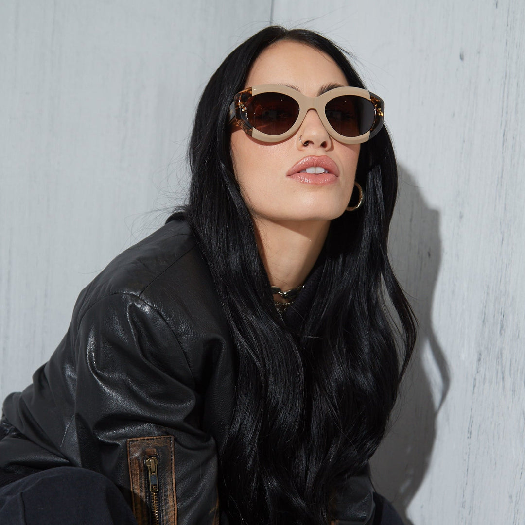 Lali waring Sunglasses with tortoiseshell frame and brown lenses