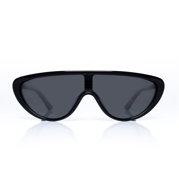 Black sunglasses with a green accent