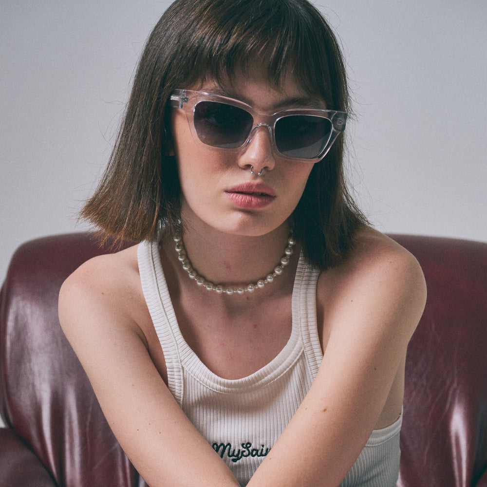 Lola wearing Kenia Sunglasses