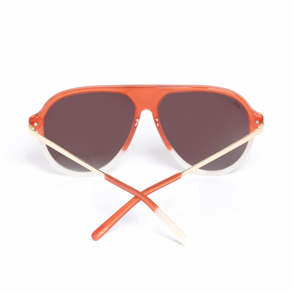 Aviator orange sunglasses