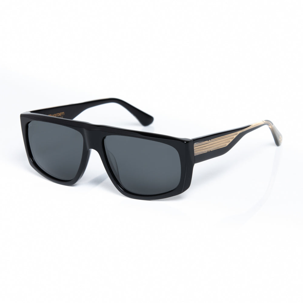 Rectangular black sunglasses