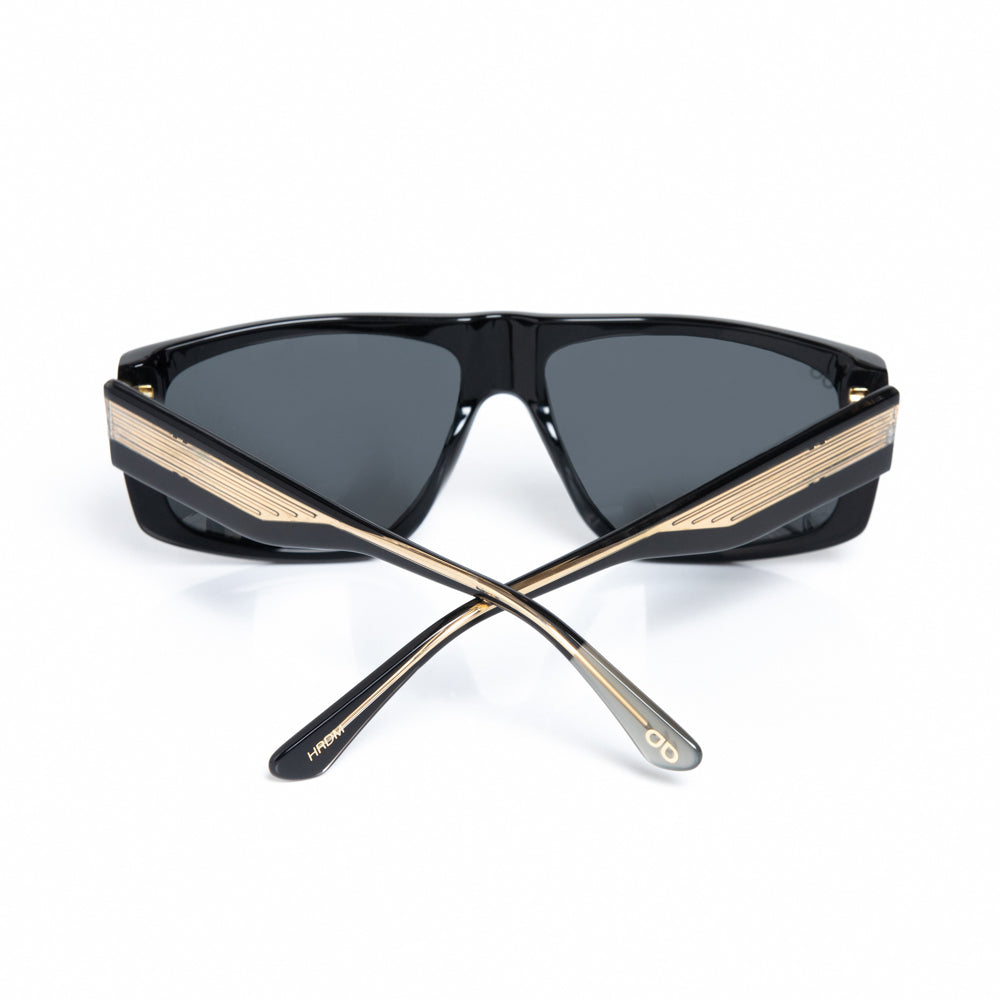 Rectangular black sunglasses